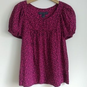 French Connection Smocked Blouse NWOT
